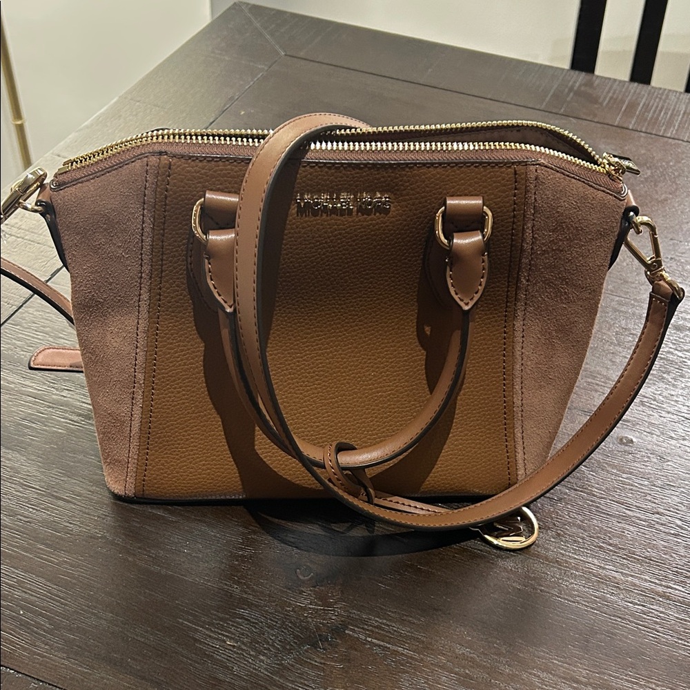 Michael Kors Tan and Brown Satchel
